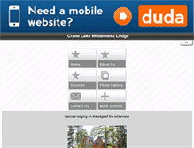 Tablet Screenshot of cranelakewildernesslodge.com